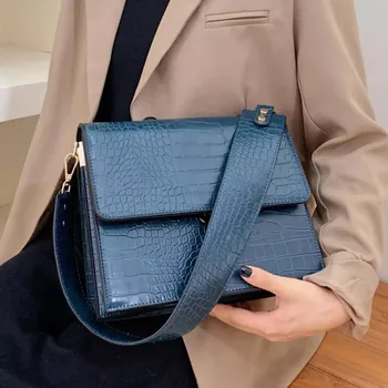 

Brand Shoulder Bag for Women 2020 New Quality Leather Crocodile Pattern Handbag Female Luxury Designer Crossbody Messenger Bags