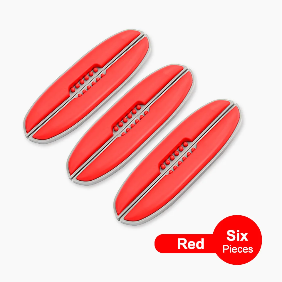 Red6P Новинка, автомобильная дверь, универсальная защитная полоса для края, защита от царапин, защита от столкновений, угловой бампер, защитная полоса - Цвет: Red6P