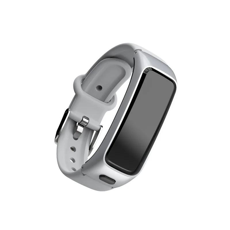 silver sililca Bluetooth умный Браслет монитор сердечного ритма Браслет фитнес для Android iOS умный Браслет PK Xiaomi Miband2 - Цвет: silver sililca