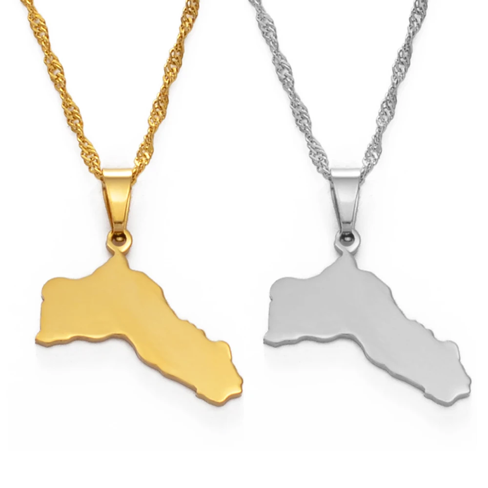 Ожерелье с кулоном Anniyo Kurdistan женские подарки серебряный цвет/золотой цвет