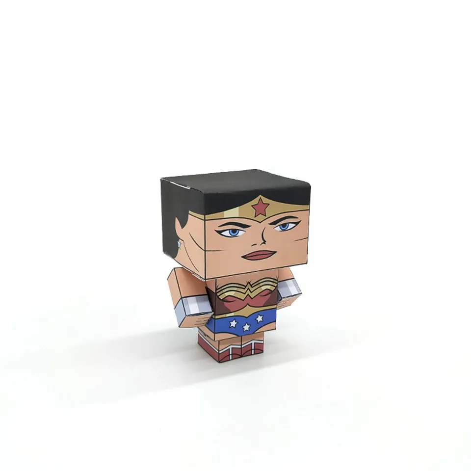 No-glue DC Comics Wonder Woman Складная Милая 3D бумажная модель бумажное ремесло Аниме Фигурка DIY Cubee для детей и взрослых игрушки для рукоделия CS-011