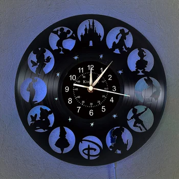 

Mickey Mouse Wall Clock 12-Inch LED Vinyl Record Wall Clock | Birthday Gifts for Cartoon Lover | Home Decor Modern Wall Clock.
