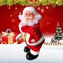 Рождественский Санта-Клаус, музыкальный Санта-Клаус, электрическая игрушка, украшения, подарок, забавный подарок на год, детские подарки, игрушки на день рождения