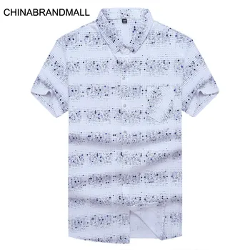 

Men Plus Fat Plus Size Short Sleeve Shirt Young Men Fat Man Leisure Printing Short Sleeve Shirt
