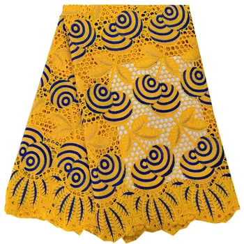 

Most popular Yellow Swiss Voile Lace In Switzerland High Quality Lace Dubai Fabric 5yards
