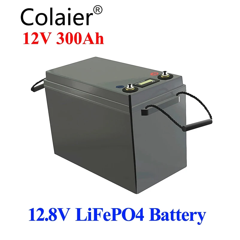 Colaier 12V300Ah LiFePO4 Battery BMS Lithium Power Batteries 3000 Cycles For RV Campers Golf Cart Off-Road Off-grid Solar Wind