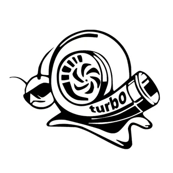 

15x11.9 cm Cartoon Car Styling Turbo Super Snail Reflective Car Sticker Waterproof Funny PVC Car Body Decal