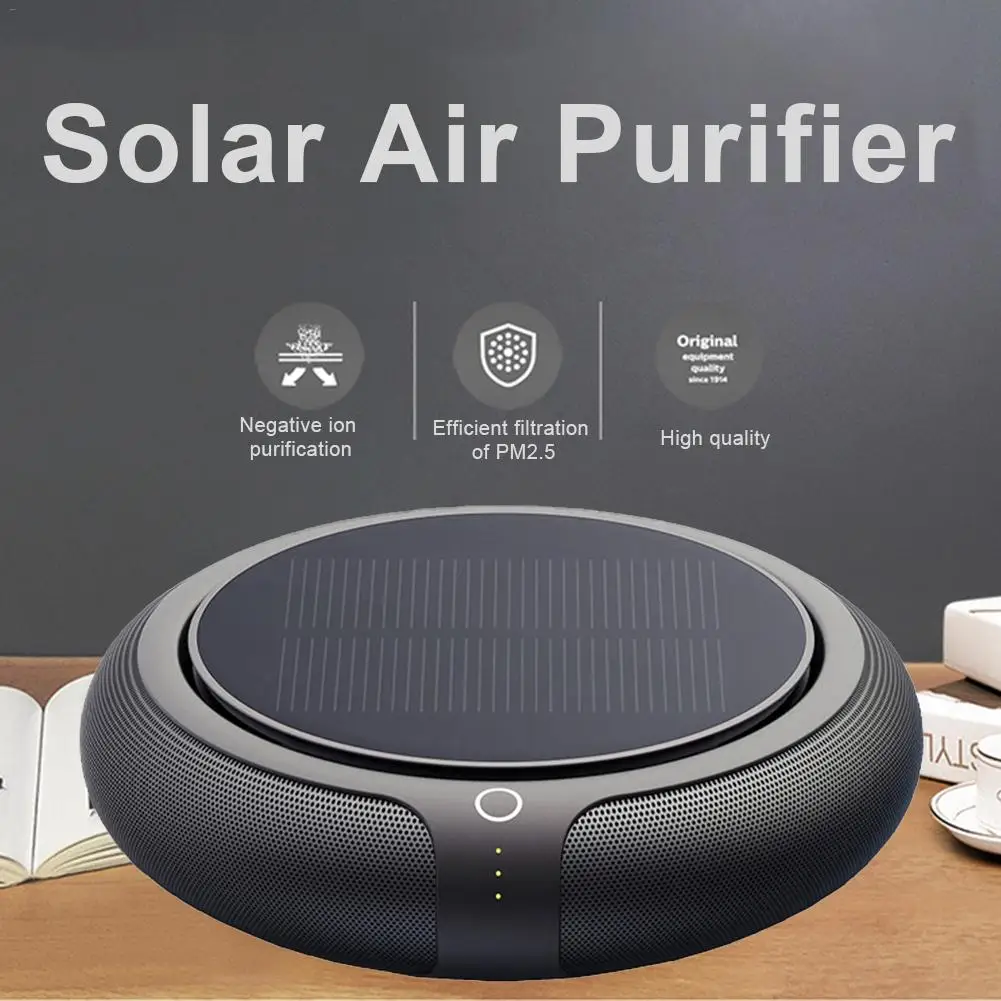 

Solar Energy Car Air Purifier with Anti-slip Mat for Car Defogging Oxygen Bar Formaldehyde Odor Sterilization Car Air Purifier