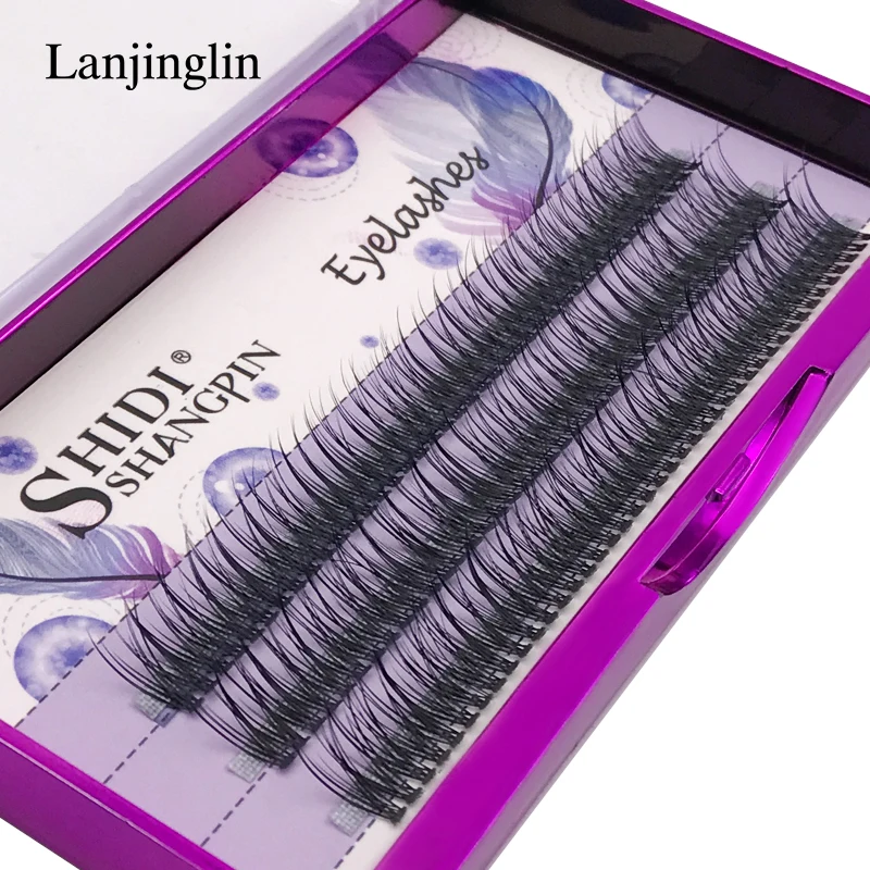 

LANJINGLIN 123PC/Set 8/10/12mm Natural False Eyelashes Individual Cluster Eye Lashes Extension Deluxe 3d Eyelashes Makeup