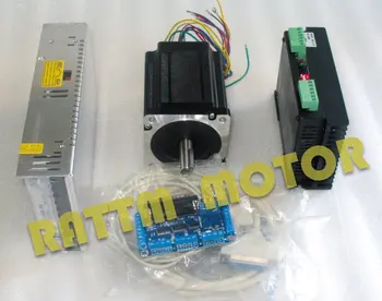 

High-quality!! 1 Axis Nema34 CNC Stepper Motor 98mm/ 878oz-in /4A & Driver CW8060 6A/80VDC 256 Microstep CNC Controller kit