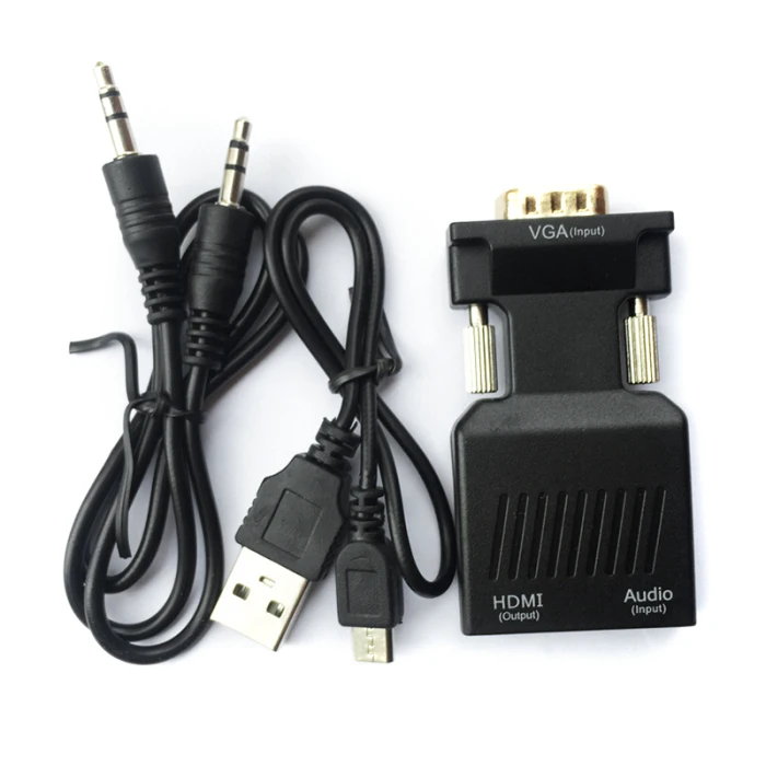 VGA в HDMI адаптер 1080P конвертер «Папа-мама» с 3,5 мм аудио вход