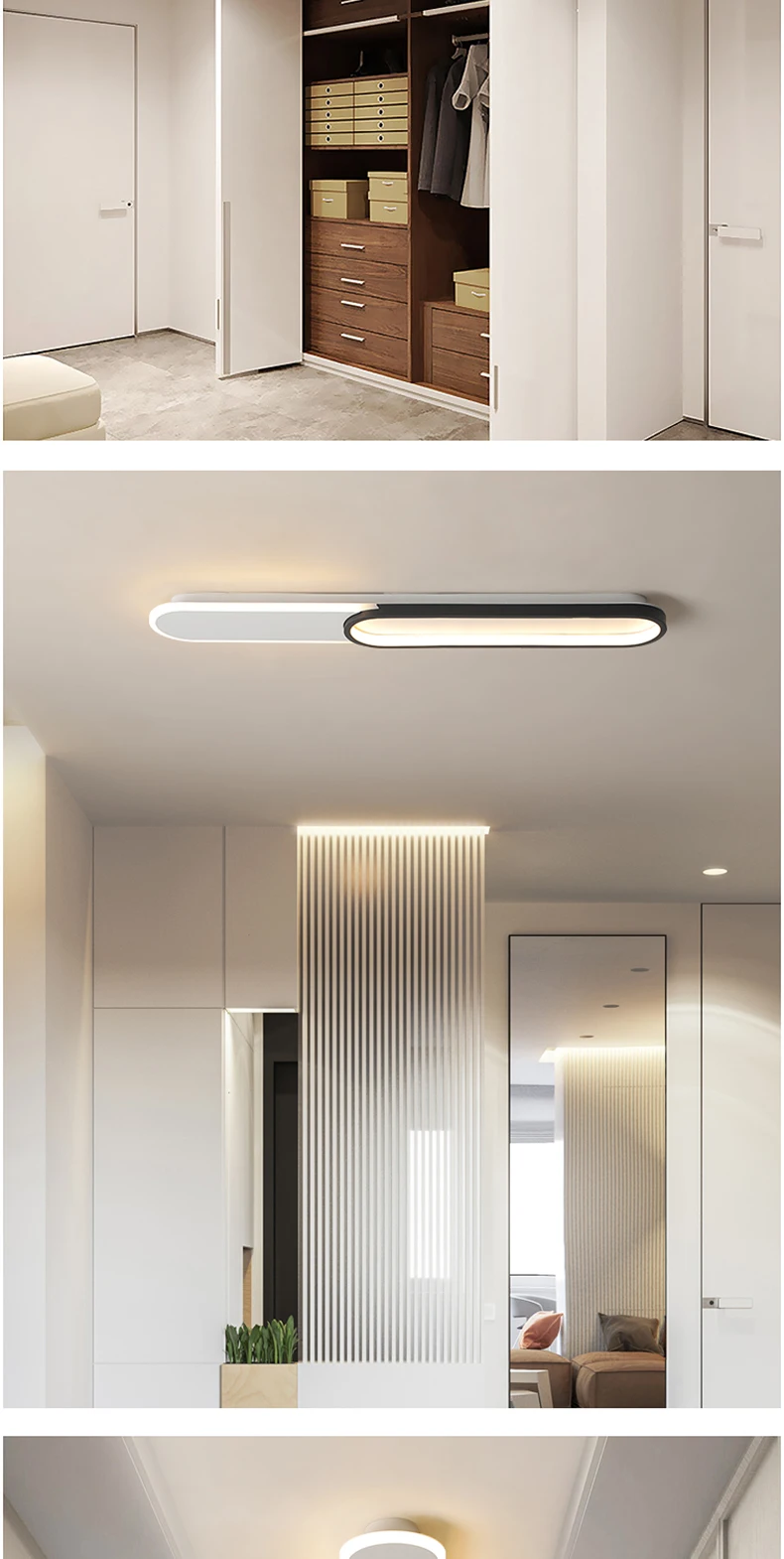 过道灯走廊灯-简约现代玄关灯具试衣间通道阳台灯led长条形吸顶灯-tmall_02