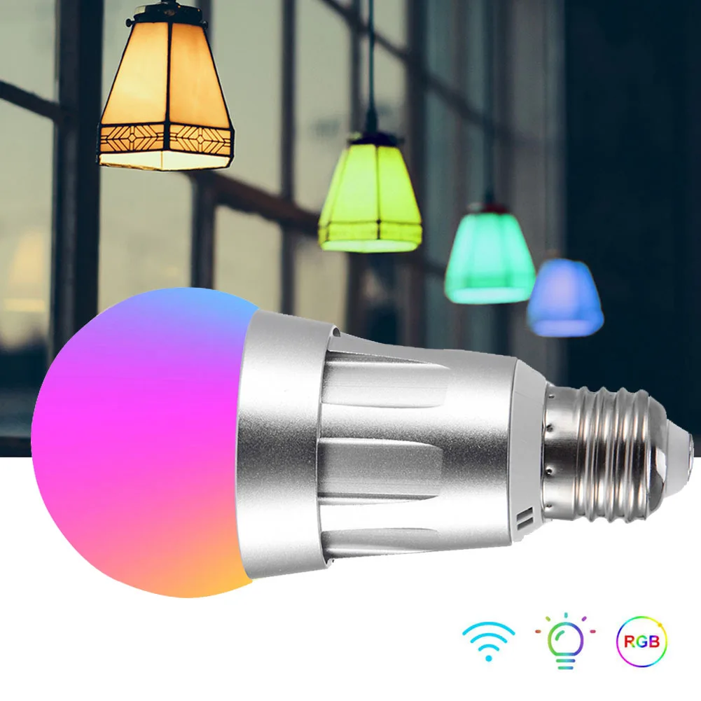 85 265 в WiFi умный светильник лампа E26 LED RGB работает с Alexa/Google домашний Диммируемый