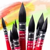 Professional High Quality Watercolor Paint Brush Squirrel Nylon Hair Calligraphy Pen Round Pointed Hand Painting Art Supplies ► Photo 2/6