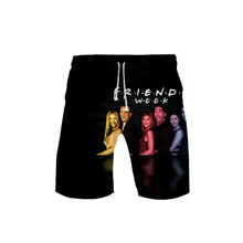 Друзья, 3D принт, мужские спортивные баскетбольные шорты, для бега, байкеров, для тренировок, мужские шорты для бега, шорты для бега, для шоу ужасов, лучшая одежда "друзья"