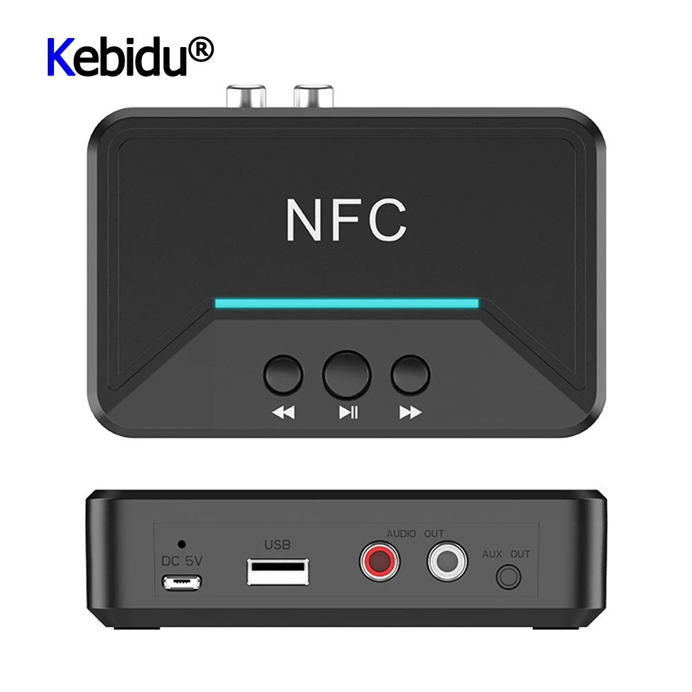 BT200 NFC Bluetooth 5,0 аудио приемник беспроводной стерео Bluetooth аудио адаптер NFC 3,5 мм AUX RCA музыкальный звук Автомобильный Динамик новейший