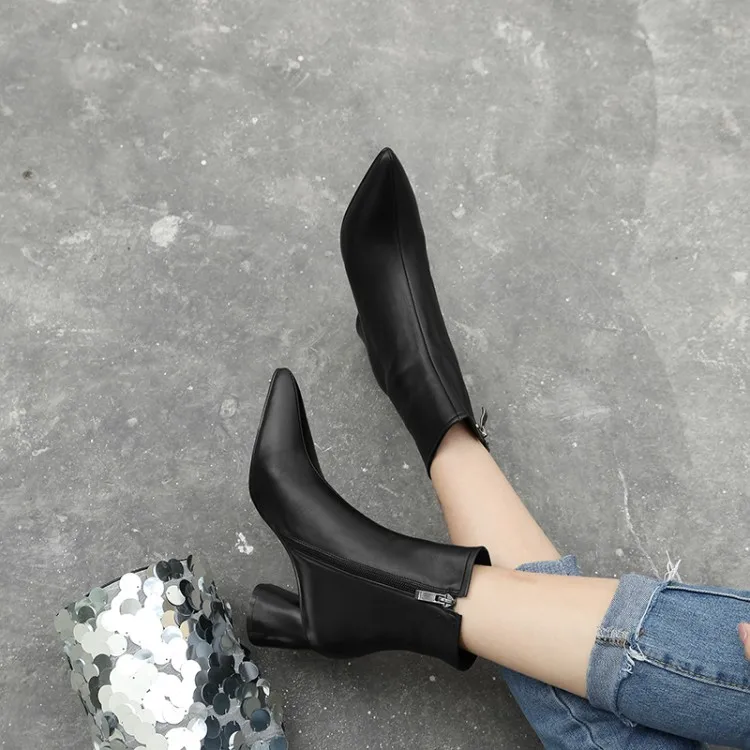 

Tanariya New Arrival Shoes woman Boots women Winter-autumn 2019 boots with pointed toes and thick heels