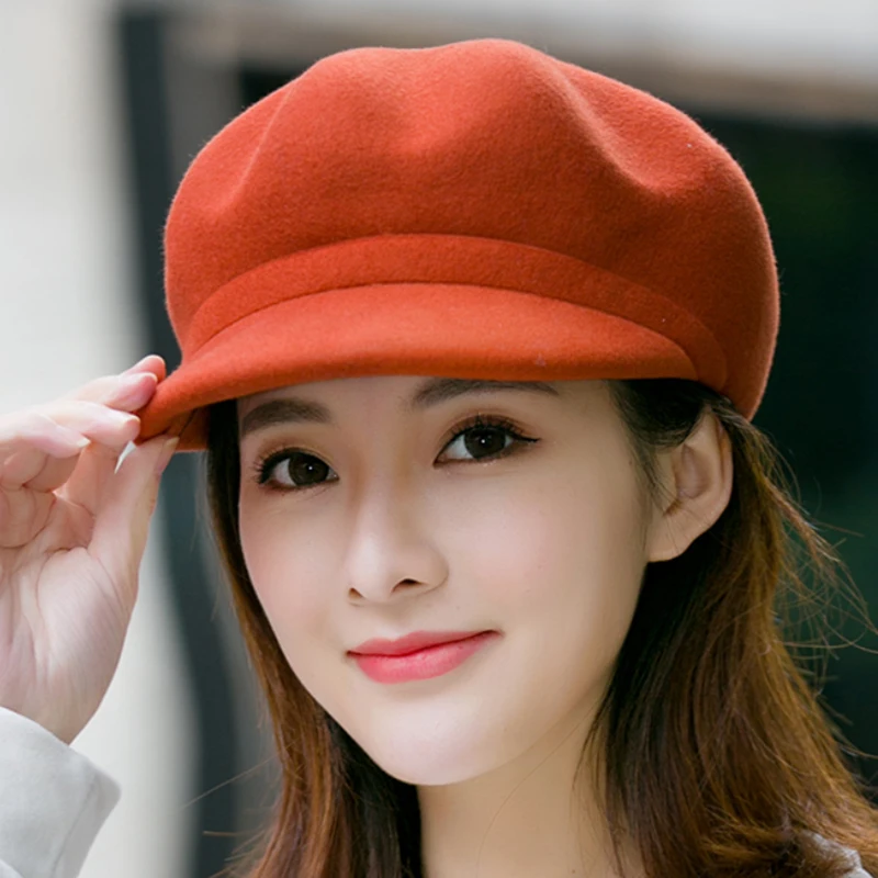 

Winter Autumn Woolen Women Men Ladies Fedoras beret Top Jazz Hat European American Round Caps Bowler Hats Feminino Gorra