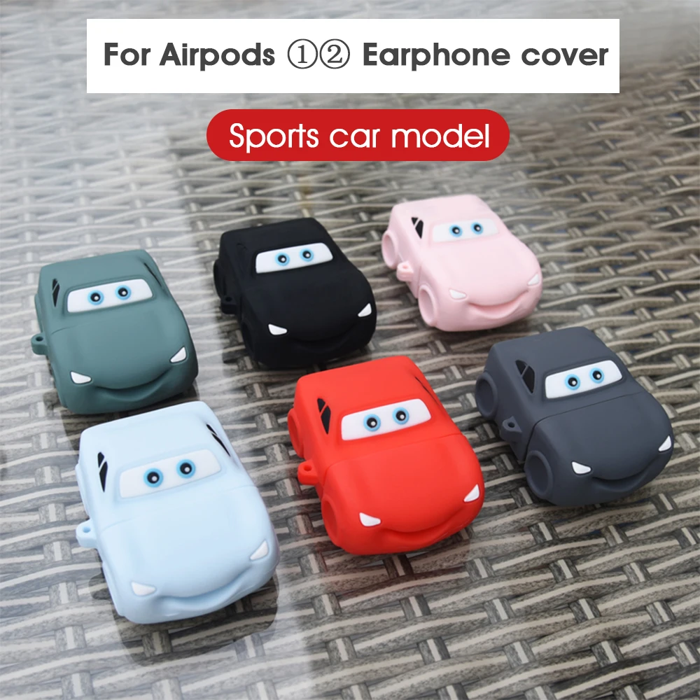 Racing Car Earphone Case For Airpods 2 1 Silicone Case For Apple Airpods 1 2 Cartoon Sports Car Charging Box Protective Cover Earphone Accessories Aliexpress