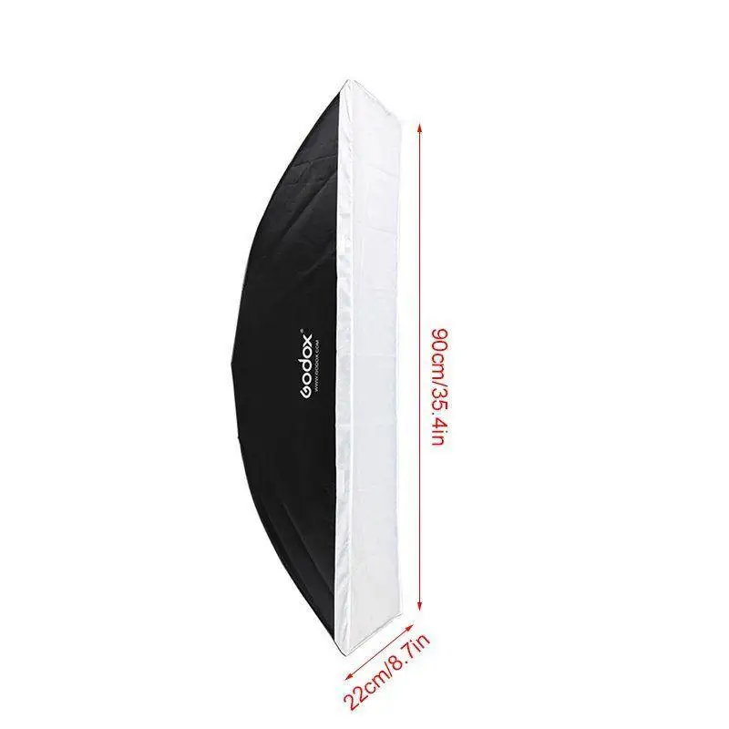 Godox 22x90 см прямоугольник Bowens крепление полосы софтбокс+ сетка для студии стробоскоп вспышки софтбокс Сетка кольцо адаптер R60