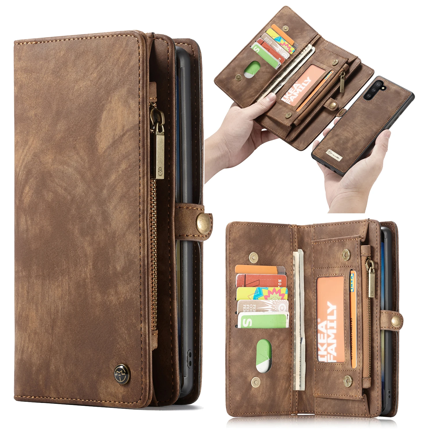 

CaseMe Vintage Magnetic Leather Case For Samsung Galaxy Note 10 Pro Plus Flip Full Cover Wallet Cover For Samsung Galaxy Note10+