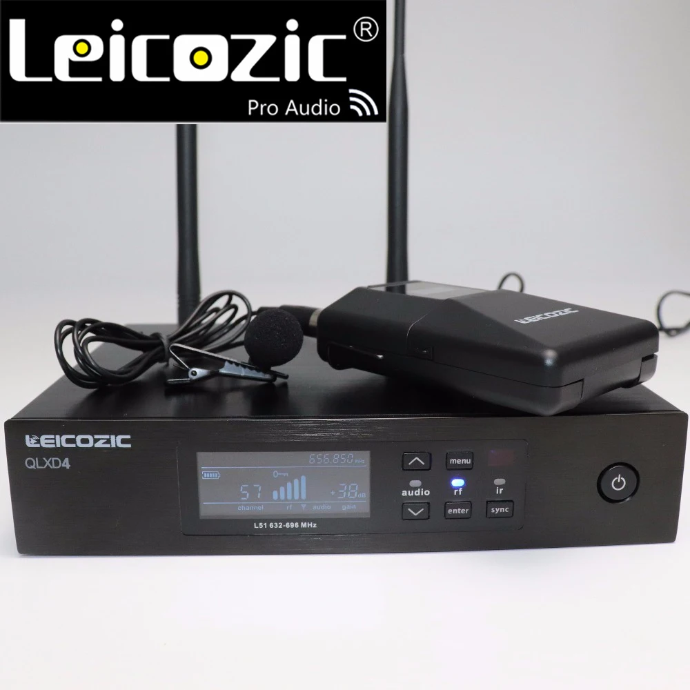 Профессиональный микрофон петличный UHF QLXD4 QLX D4 Цифровая беспроводная