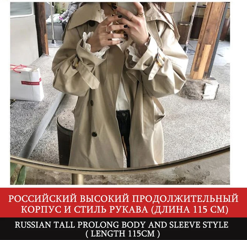 2022 Spring Autumn Russia Fashion Brand Women Long 100% Cotton Trench Coat Large Size Belted Raincoat Windbreaker Manteau Femme long puffer jacket