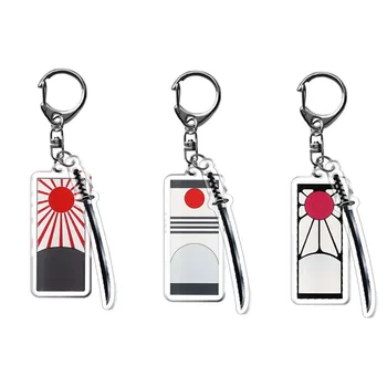 

Anime Demon Slayer Kimetsu no Yaiba Keychain Keyring Kamado Tanjirou Key Chains Pendant Cosplay Jewelry