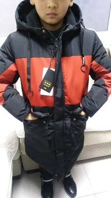 new children clothing boy clothes warm winter down cotton jacket Hooded coat windproof thicken outerwear kids parka 5-16Y