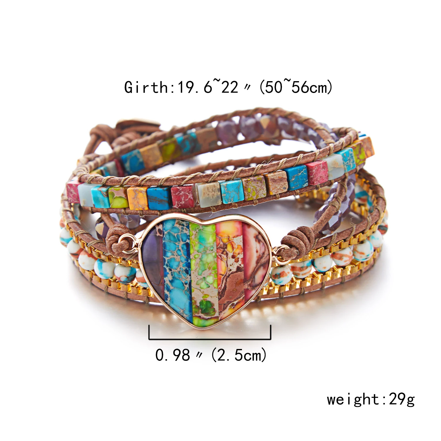 Bracelet Jewelry Leather Bracelets Shell Charm Bracelets New Fashion Mixed Color Natural Stone Bracelet For Women Men Chakra Heart Wrap Leather Chain Bracelet&Bangle Charm Jewelry