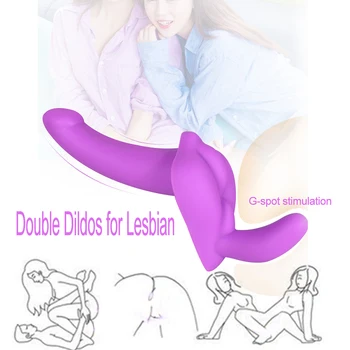 Strapless Strap On Dlldo For Women Realistic Double Dildo Underwear Anal Ultra Elastic Harness Belt Lesbian Sex Shop Masturbator 4
