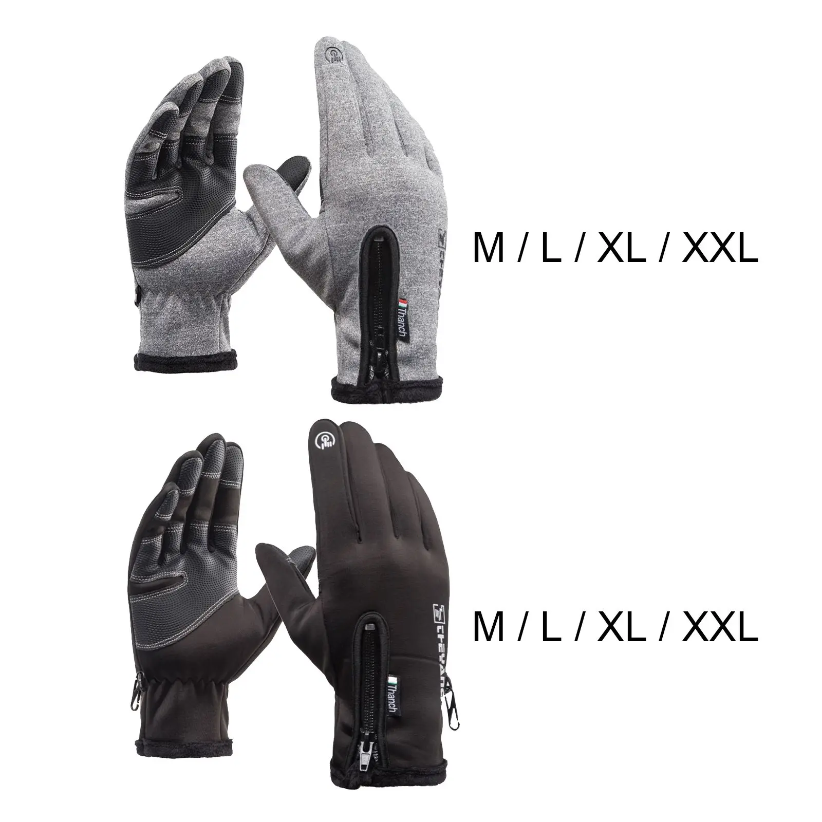 Motorcycle Gloves Winter Thermal Fleece Lined Winter Water Resistant
