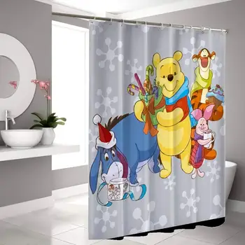 

Shower Curtain Moldproof and Durable Bath Curtain with Ring Winnie-The-Pooh 72inch80inch