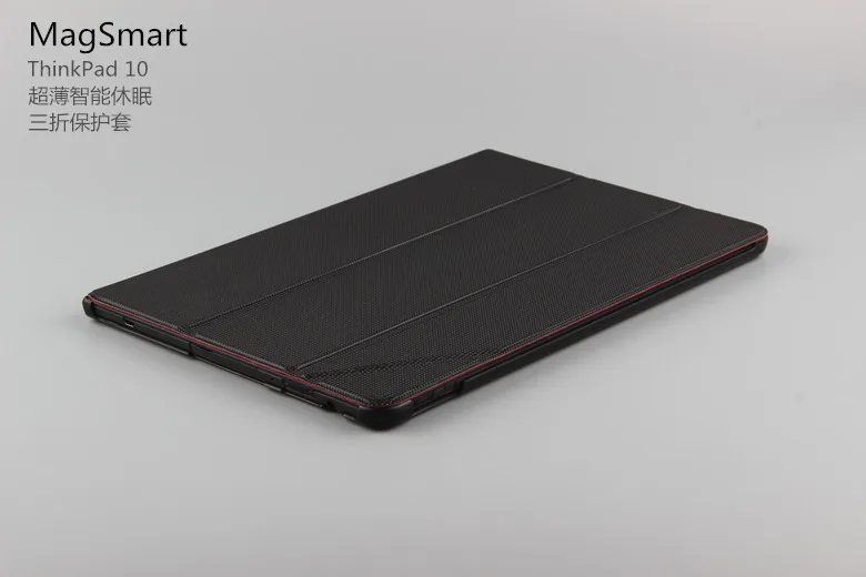 Чехол для lenovo Thinkpad 10 1th Tablet бренд ультра-тонкий PU Стенд PC задняя крышка для lenovo Thinkpad 10 10,1 ''+ ручка - Цвет: Черный