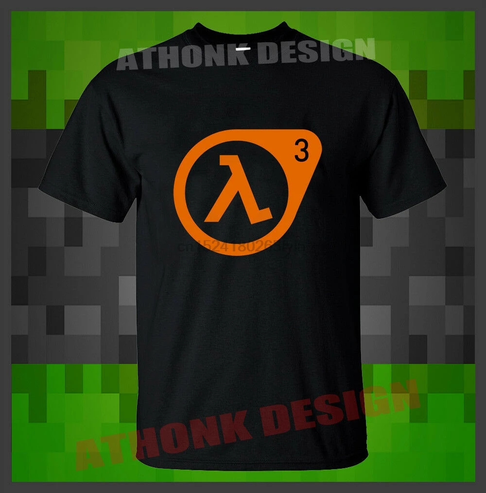Футболка для видеоигр футболка HALF LIFE 3 | Мужская одежда