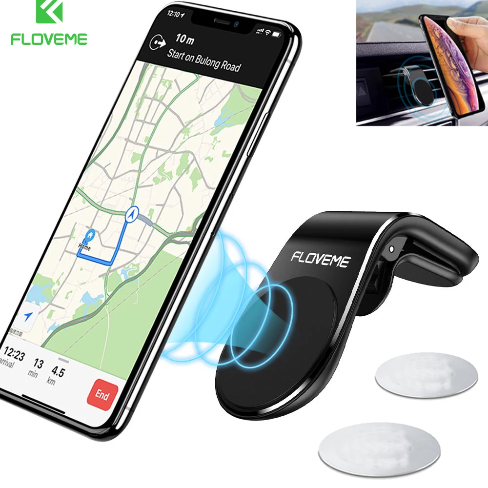 

L-Shape Magnetic Phone Holder For Samsung Note 10 9 8 In Car Air Vent Mount Magnet Car Phone Holder Stand for Huawei P20 30 Lite