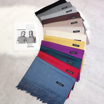 

Chanycore Solid 35 color Winter scarf Imitation Cashmere pashmina women scarfs warm thick Dual shawl hijab poncho for ladies