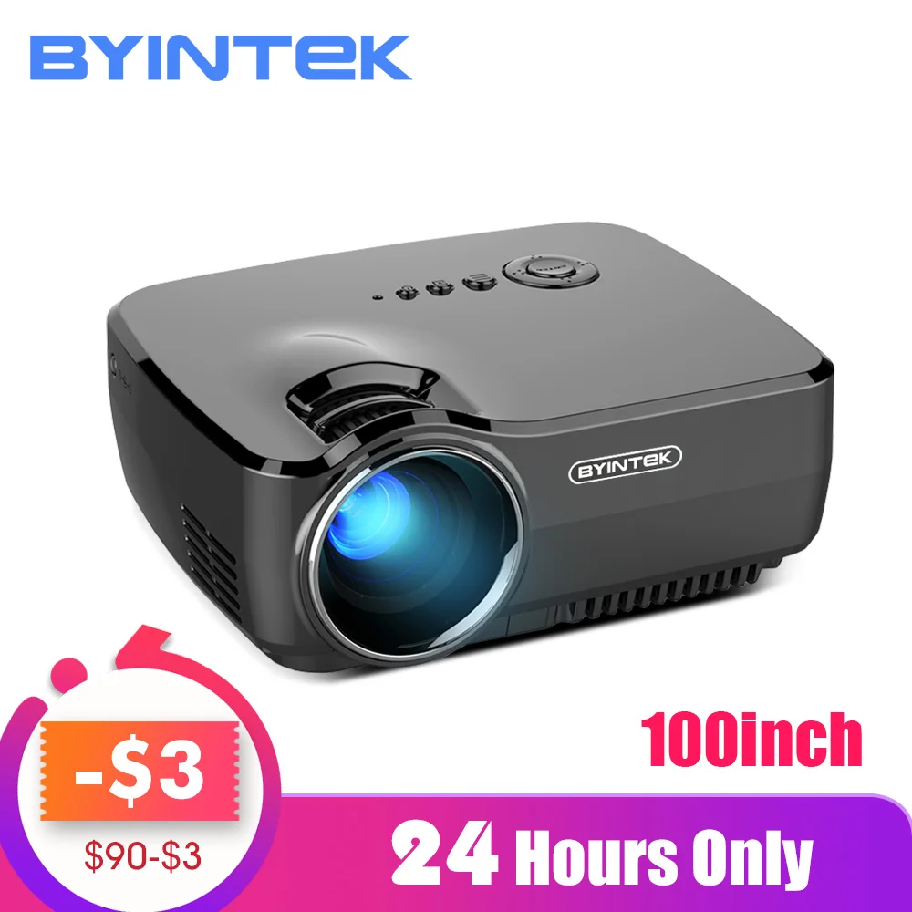Портативный мини светодиодный проектор BYINTEK GP70 цифровой HD домашний кинотеатр