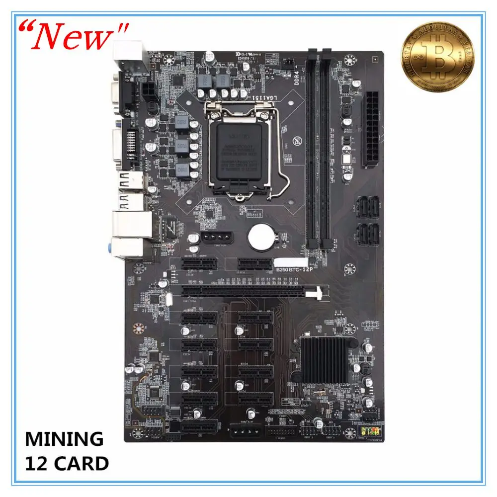 Buy New Mining Motherboard B250 Btc Mainboard Lga1151 Cpu Ddr4 Memory 12 Card Usb3 0 Expansion Adapter Desktop Motherboard In The Online Store One Is All Co Ltd Store At A Price Of