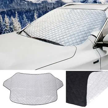 

Ornaments Car Windshield Foldable Outdoor Cover UV Protection Silver Cotton Durable Car Windscreen Cover