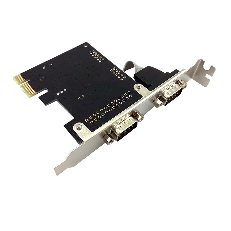 RS232 черный с диском расширения карты высокоскоростной добавить на WCH382L 9 Pin PCI-E последовательный порт плата Мини Прочный компьютерный адаптер