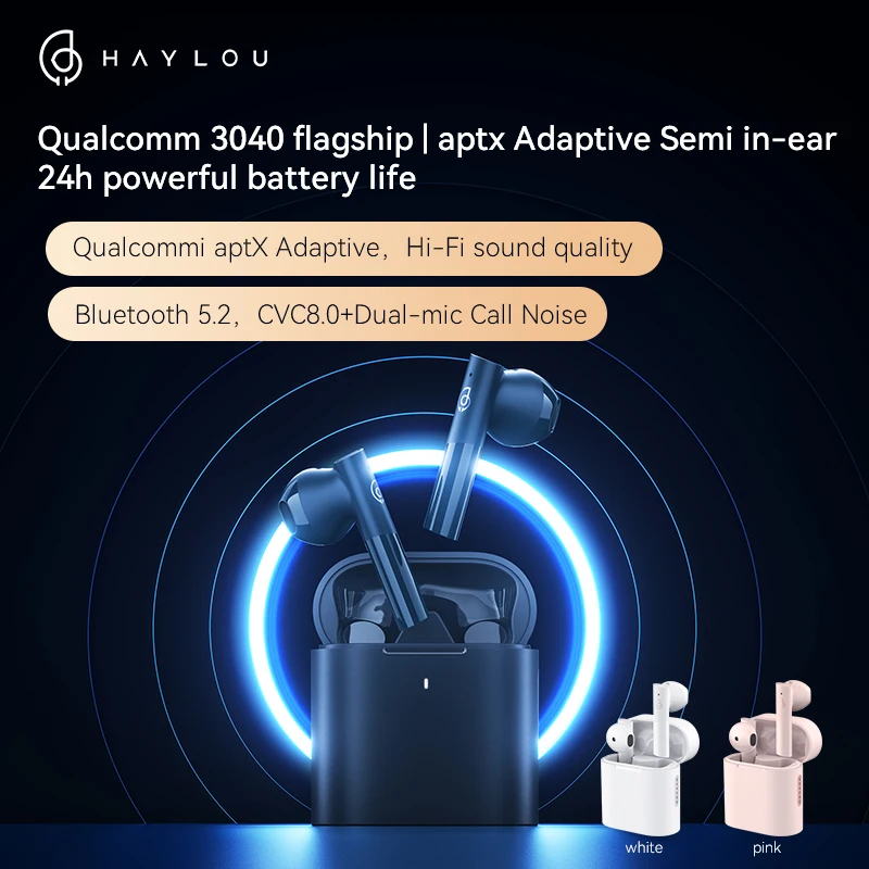 Беспроводные наушники Haylou MoriPods T33 TWS QCC3040 Bluetooth 5 2 aptX адаптивные AAC шумоподавление
