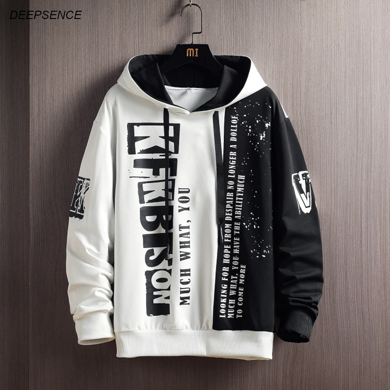 Men Sweatshirts Hoodie Tops Spring and Autumn Street Wear Japanese Hip-Hop Casual Fashion Loose Hoodies | Мужская одежда