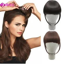 AIYEE 6 дюймов клип на короткие волосы челка для наращивания клип в волосы прямые спереди поддельные бахрома воздух челка