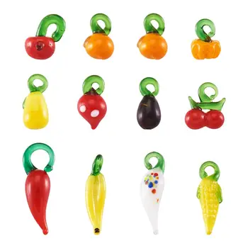 

pandahall 20pcs Mixed Handmade Lampwork Beads for Jewelry Making DIY Size: about 10.5~15mm in diameter 22~34.5mm long hole 3mm