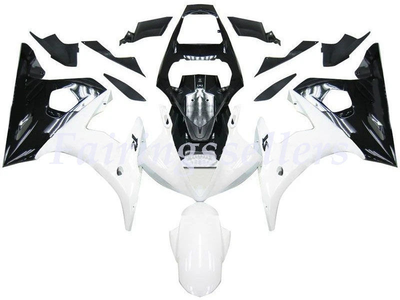 Новые ABS Пластиковые обтекатели подходят для Yamaha Обтекатели YZFR6 2003 2004 2005 обтекатель кузова YZF R6 03 04 05 на заказ черный белый