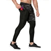 2022 NEW Men's Running Shorts Mens 2 in 1 Sports Trousers Male double-deck Quick Drying Sports men Shorts Jogging Gym Pants men 1