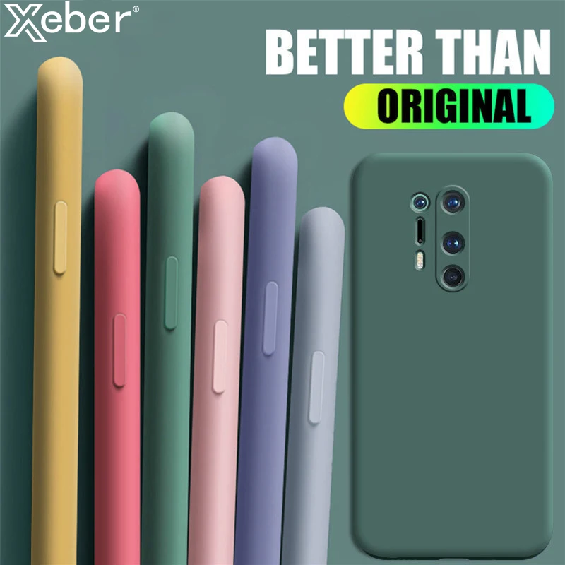 Роскошный оригинальный мягкий чехол из жидкого силикона для OnePlus Nord 8 7 7T Pro 6 6T 5 5T