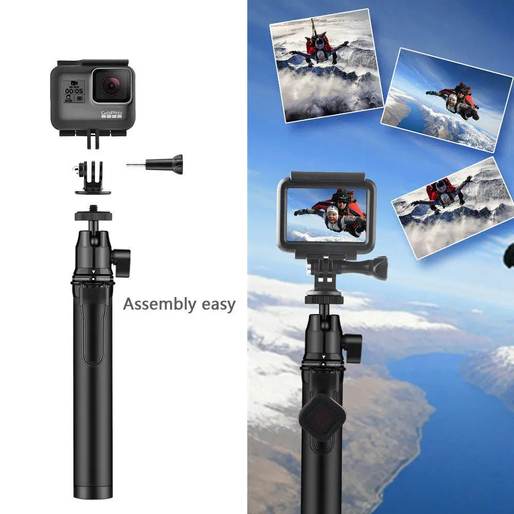 

Wireless Mini Bluetooth Selfie Stick Tripod Monopod for iPhone Xs MAx X Andriod IOS Gopro Hero 7 6 Yi Cam