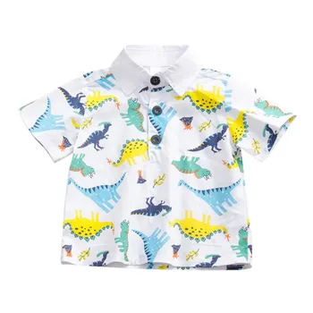 

Summer Children Baby Boy Short Sleeve T Shirt Dinosaur Pattern Loose T-Shirt Kids Tops Casual Blouse 1-7T for Baby Boys